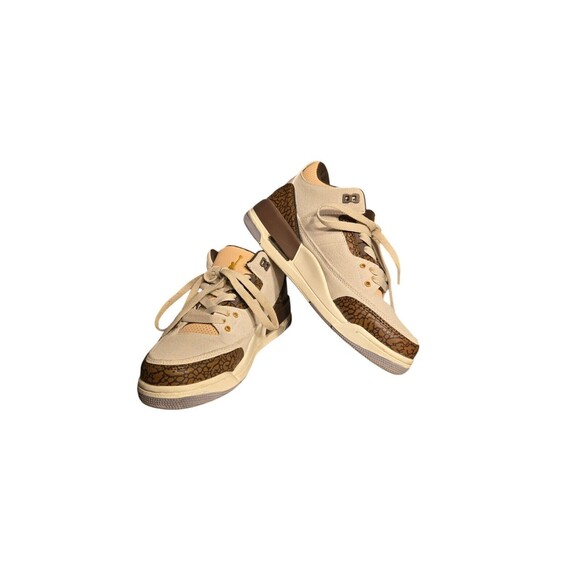 Jordan Women's Athletic Shoes in Cream and Brown - Picture 2 of 10